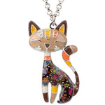 Cute Kitten Necklace Pendant With Chain