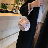 Cute Pig Suede Crossbody Women Bag