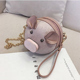 Cute Pig Suede Crossbody Women Bag