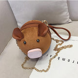 Cute Pig Suede Crossbody Women Bag