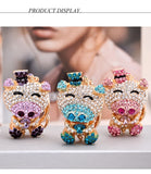 Cute Crystal Rhinestone Pig Keychain