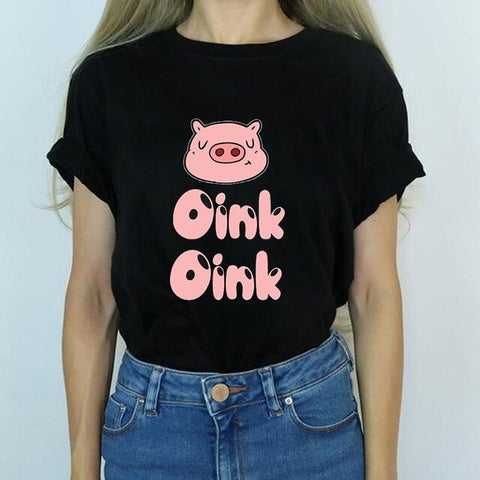 Funny Women Pig T Shirt