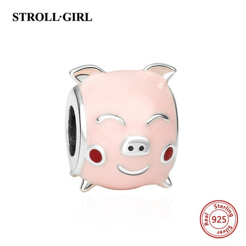 Cute Sterling Silver Pig Charms