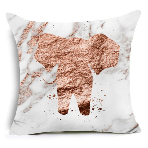 Marble Print Elephant Cushion Cover 43*43