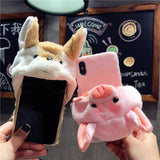 Super Cute Piggy/Doggo Fur iPhone Case - petsareawsm
