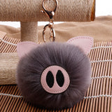 Fluffy Pig Keychain - petsareawsm