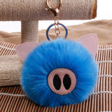 Fluffy Pig Keychain - petsareawsm