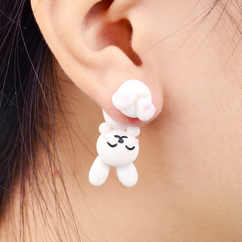 Handmade Bunny Stud Earrings - petsareawsm