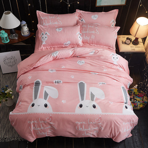 Pink Bunny Bedding Set