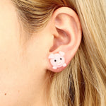 Cute Small Pig Stud Earrings For Women