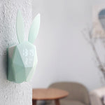 Rechargeable Bunny LED Night Light, Temperature & Digital Alarm Clock