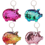 Piggy Glitter Keychain