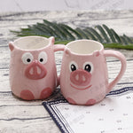 450ml Hot Sale Cute Pink Pig Ceramic Coffee Mug