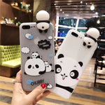 3D Cute Panda Phone Cases For iphone 7  6s 6 8 7 plus X