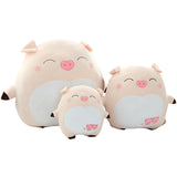 Cartoon expression pig figurine cute cute pink pig plush toy