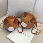 Cute Pig Suede Crossbody Women Bag