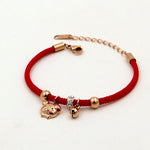 Rose Gold Color Pig Charm Bracelet