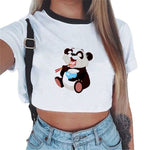 Ladies Sexy Short Panda Tshirt