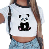 Ladies Sexy Short Panda Tshirt