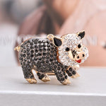 Cute Crystal Rhinestone Pig Keychain