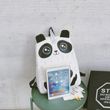 3D Panda Canvas Backpack