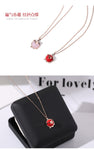Rose Gold Fashion Lucky Pink Crystal Pig Pendant