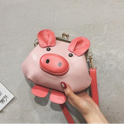 Cute Pig Design Mini Crossbody Messenger Bag
