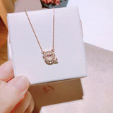 925 STERLING SILVER PIG PENDANT WITH NECKLACE