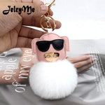 Fluffy Pig With Sunglasses Keychains